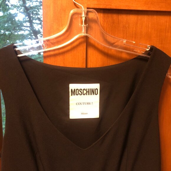 Moschino Black Front Bow-Detail Cocktail Dress - Picture 4 of 7